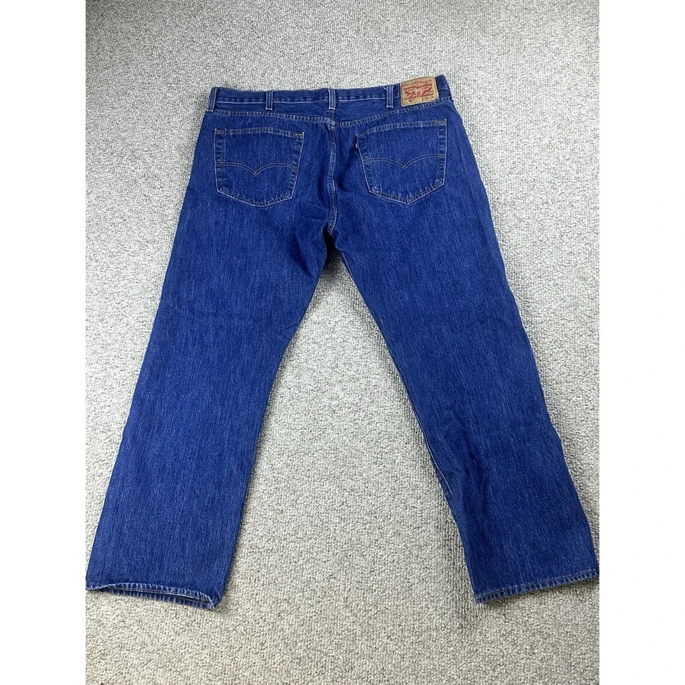 Levi's 501 Button Fly Straight Leg Jeans Men's Size 42x30(Actual Is 29)90's Blue